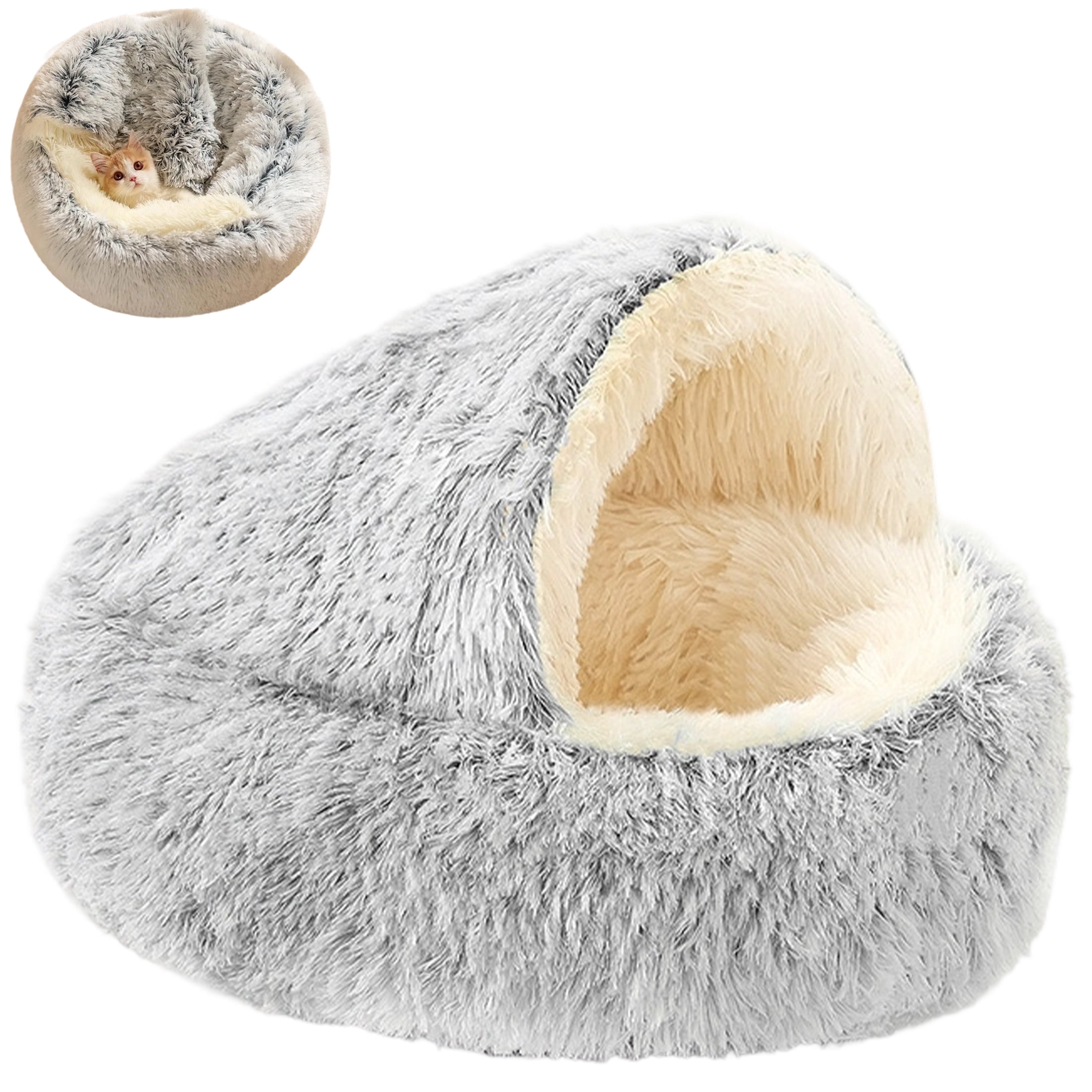 fqmyyxgs Cozy Cocoon Dog Bed,Cozy Cocoon Pet Bed for Dogs,Cat Dog Bed with Cover,Plush Dogs Beding Cave for Small Medium Large