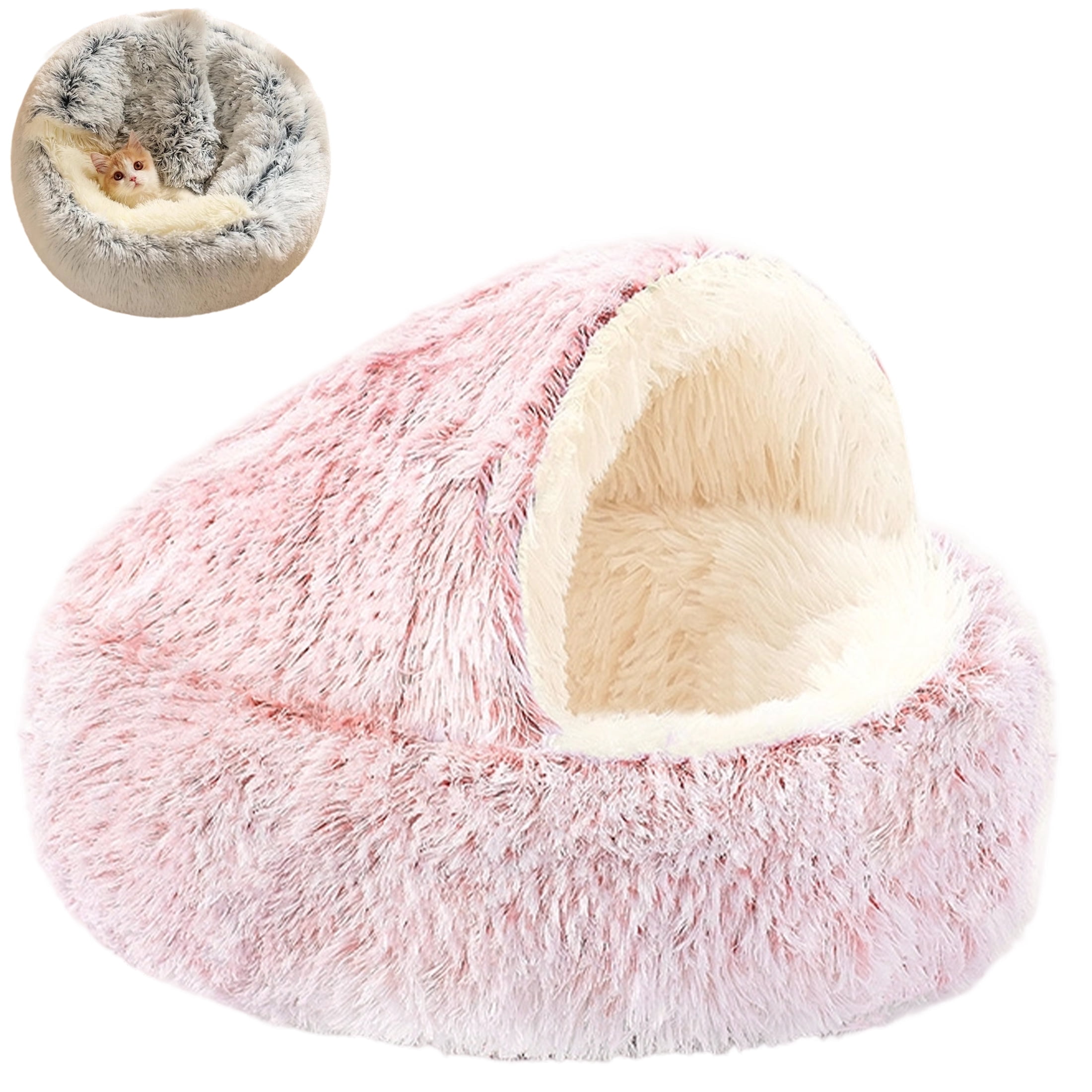fqmyyxgs Cozy Cocoon Dog Bed,Cozy Cocoon Pet Bed for Dogs,Cat Dog Bed with Cover,Plush Dogs Beding Cave for Small Medium Large