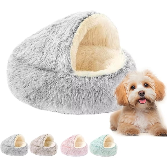 Olvys Cozy Cocoon Dog Bed, Cozy Cocoon Pet Bed for Dogs, Winter Pet Plush Bed, Cat Cave Bed with Cover, Cat Nest Bed