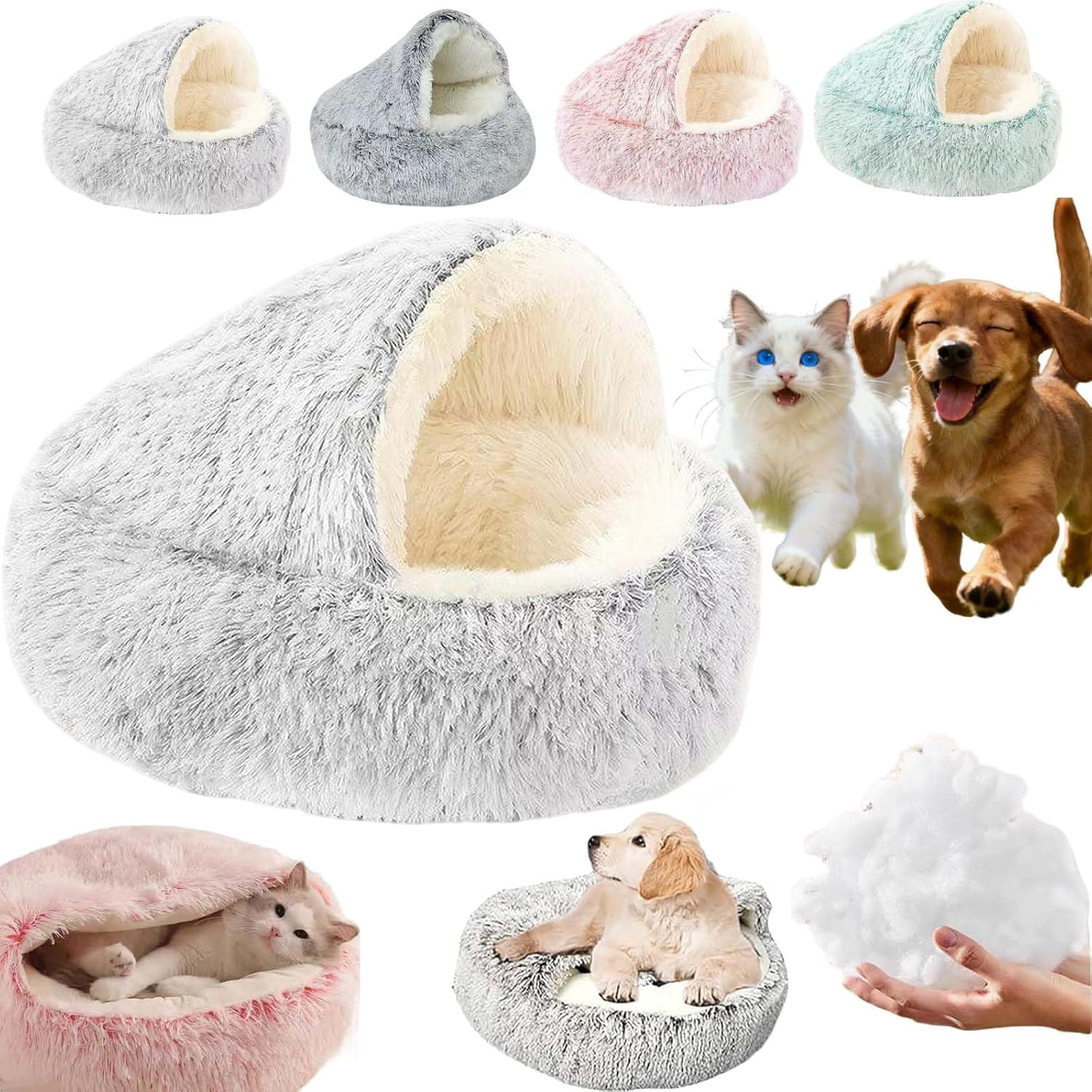 Genérico Olvys Cozy Cocoon Pet Bed for Dogs,Olvys Dog Bed with Hood
