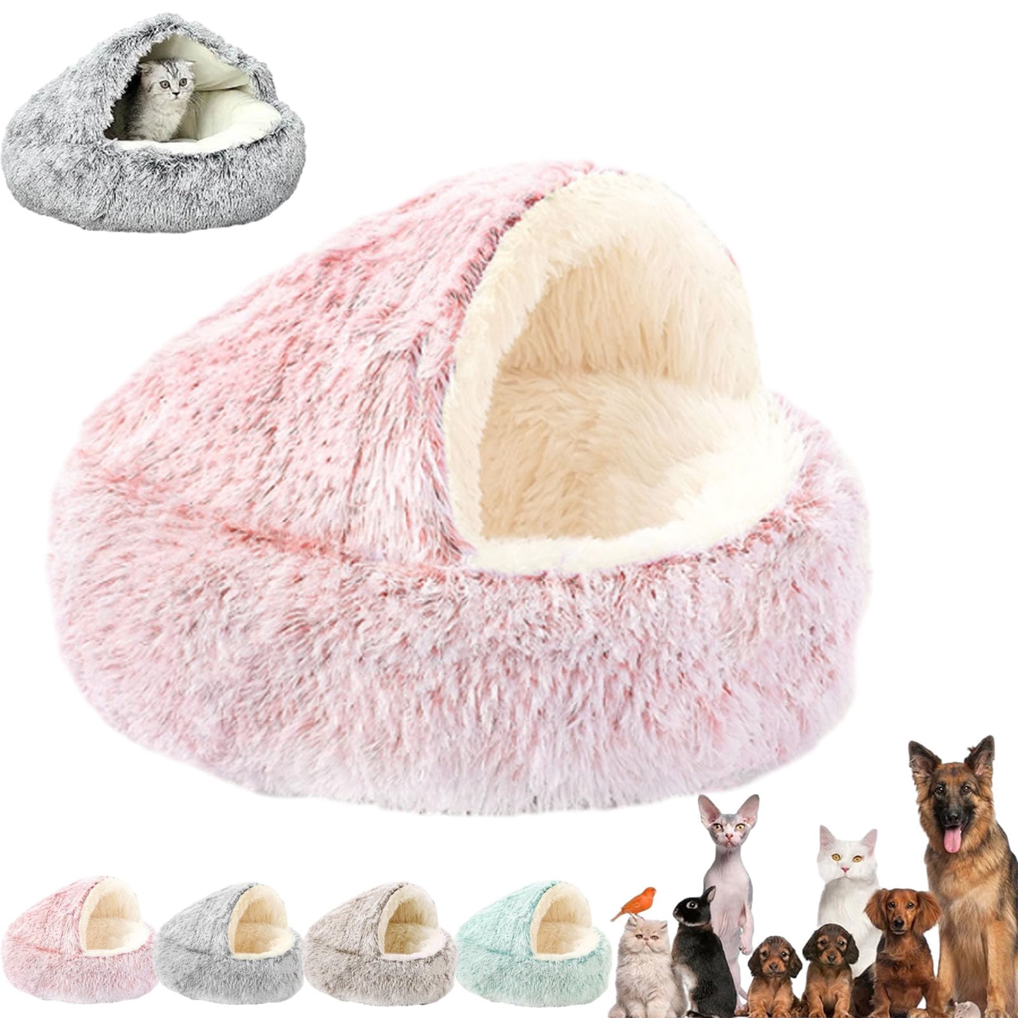 Cozy Cocoon Dogs Bed, Cocoon Dog Bed with Cover Cave, Comfy Cocoon Pet Beds, Plush Dogs Beding Cave for Small Medium Large for Dogs/Cats,Washable Cat Bed,Non-Slip Bottom