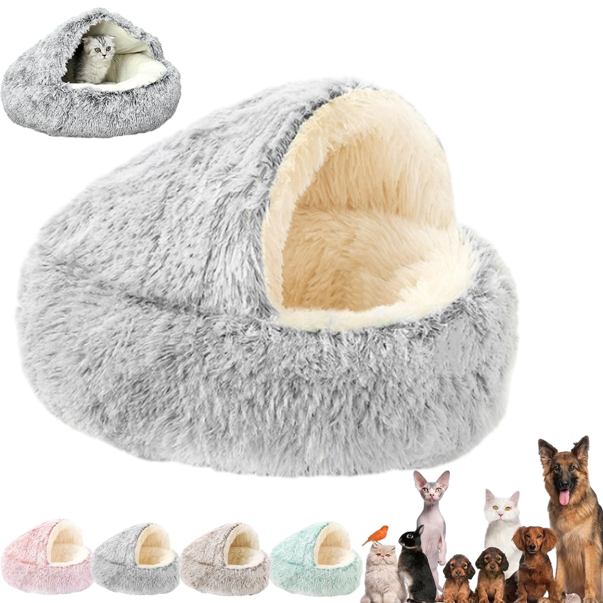 Cozy Cocoon Dogs Bed, Cocoon Dog Bed with Cover Cave, Comfy Cocoon Pet Beds, Plush Dogs Beding Cave for Small Medium Large for Dogs/Cats,Washable Cat Bed,Non-Slip Bottom