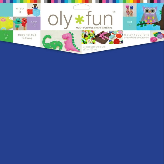Oly Fun Multipurpose Craft Material 12 Inch X 12 Inch 3/Pkg-Bluebe