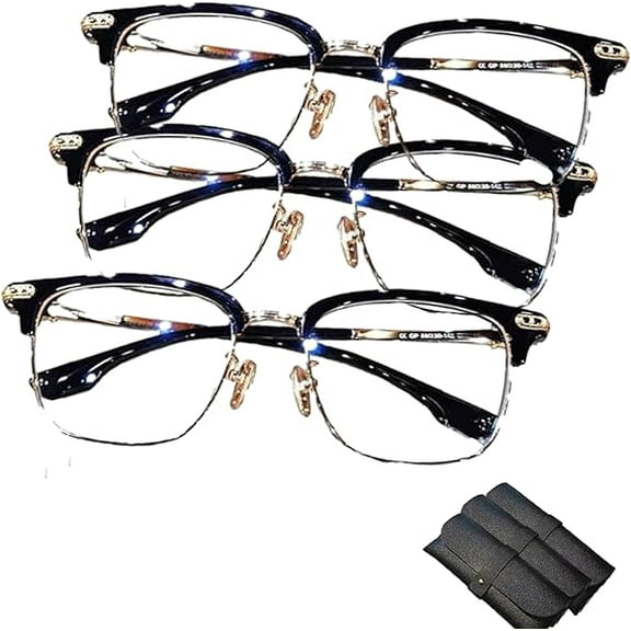 Olygee Optireaders Pro, Ultra Light Anti Blue Presbyopic Glasses, Anti-Blue Light & Non-Slip Reading Glasses For Men Women(3pcs)