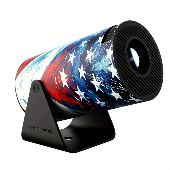 Olymmons HY300 Pro Mini Compact Projector | Native 1080P, 4K Decoding, WiFi 6, Bluetooth 5.0 | Built-in Android 11.0 | Home Theater Projector