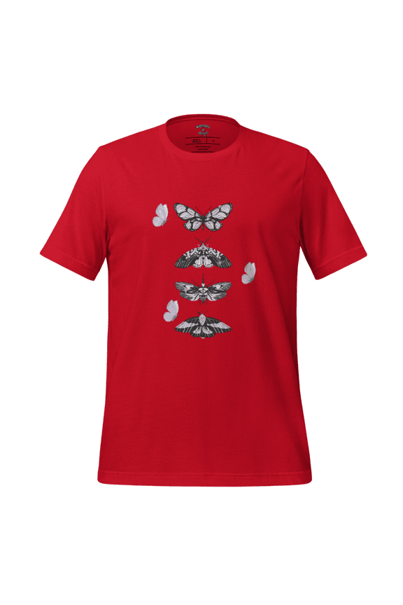 - Unisex t-shirt -Butterflies (Red, 2XL)