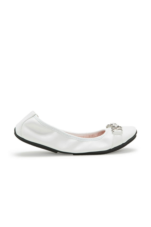 Olympia Ballet Flat w/ Silver Chain