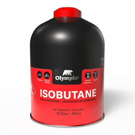 Olympia Brand Isobutane / Propane Mix Fuel Cartridge – 16oz (450g) - for Stoves & Portable Appliances. 1 Pack.