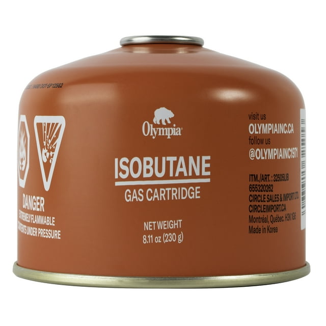 Olympia Brand Isobutane / Propane Mix Fuel Cartridge 8oz (230g) for