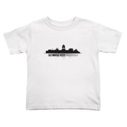 Olympia City Washington Silhouette Cute Toddler Tshirts for Boys Girls White, Youth XL