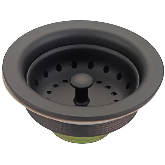 Olympia Faucets Stainless Steel Duo Basket Strainer in Matte Black - ACS-300100-MB