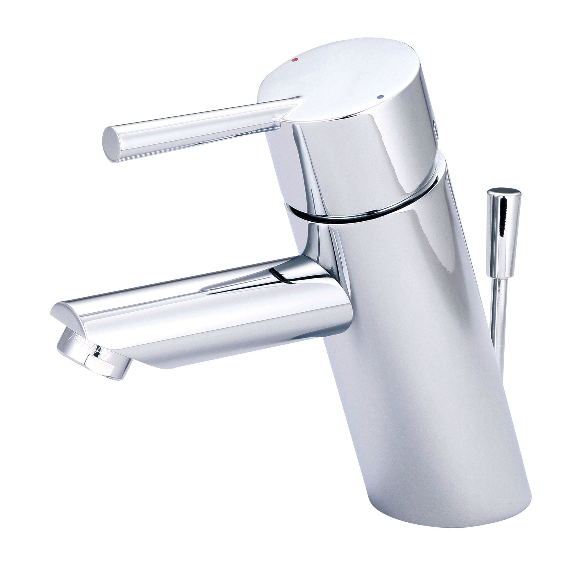Sleek Olympia Single Hole Chrome Bathroom Faucet with Lever Handle