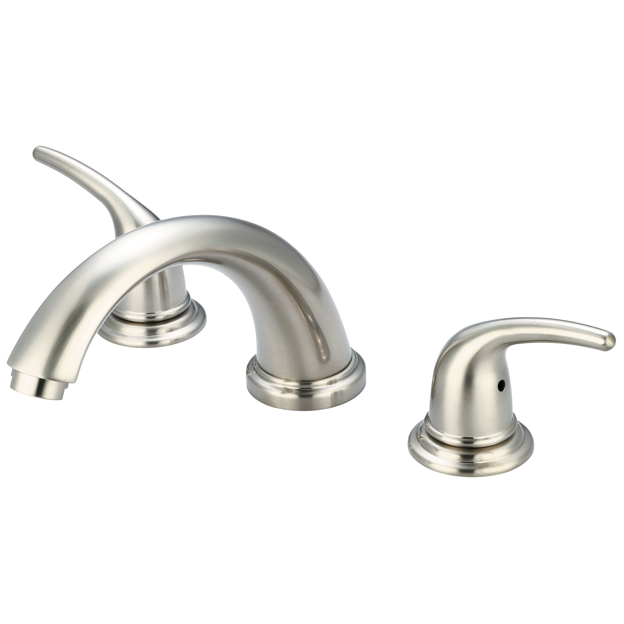 PVD Brushed Nickel Traditional Deck Mount Tub Faucet Set
