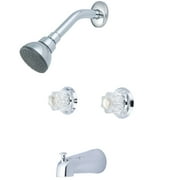 Olympia Faucets Double Round Handle Tub and Shower Faucet Set