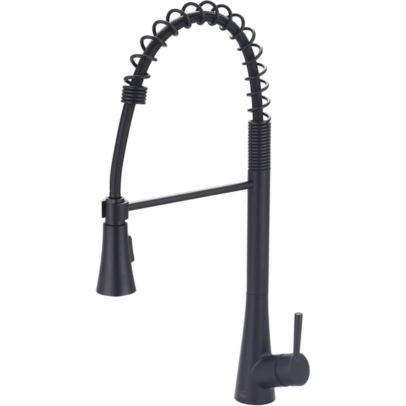 Olympia Faucets K-5010-MB I2 1.5 GPM Single Hole Pre-Rinse Kitchen Faucet - Black