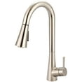 thumbnail image 1 of Olympia Faucets i2 1.5 GPM Single Handle Gooseneck Kitchen Faucet with Pull Down Spray Head in PVD Brushed Nickel - K-5020-BN, 1 of 2