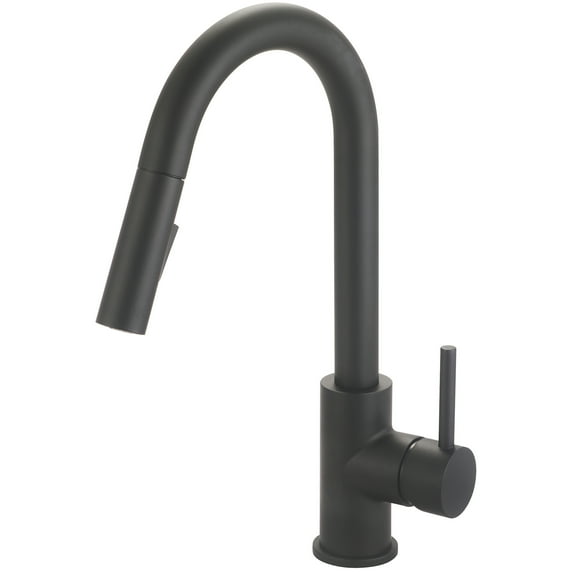 Olympia Faucets K-5080 I2v 1.5 GPM Single Hole Kitchen Faucet - Black