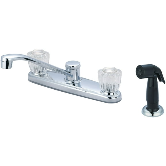 Olympia K-5121 ELITE Series Two Handle Kitchen Faucet w/Side Spray: Chrome