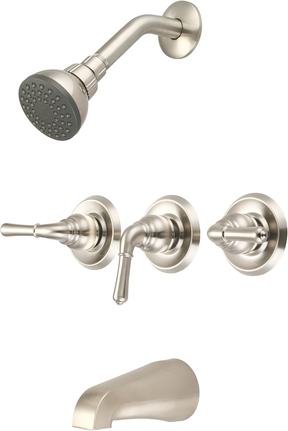 Olympia Faucets P3230BN Three Handle Tub/Shower Set, Tarnish