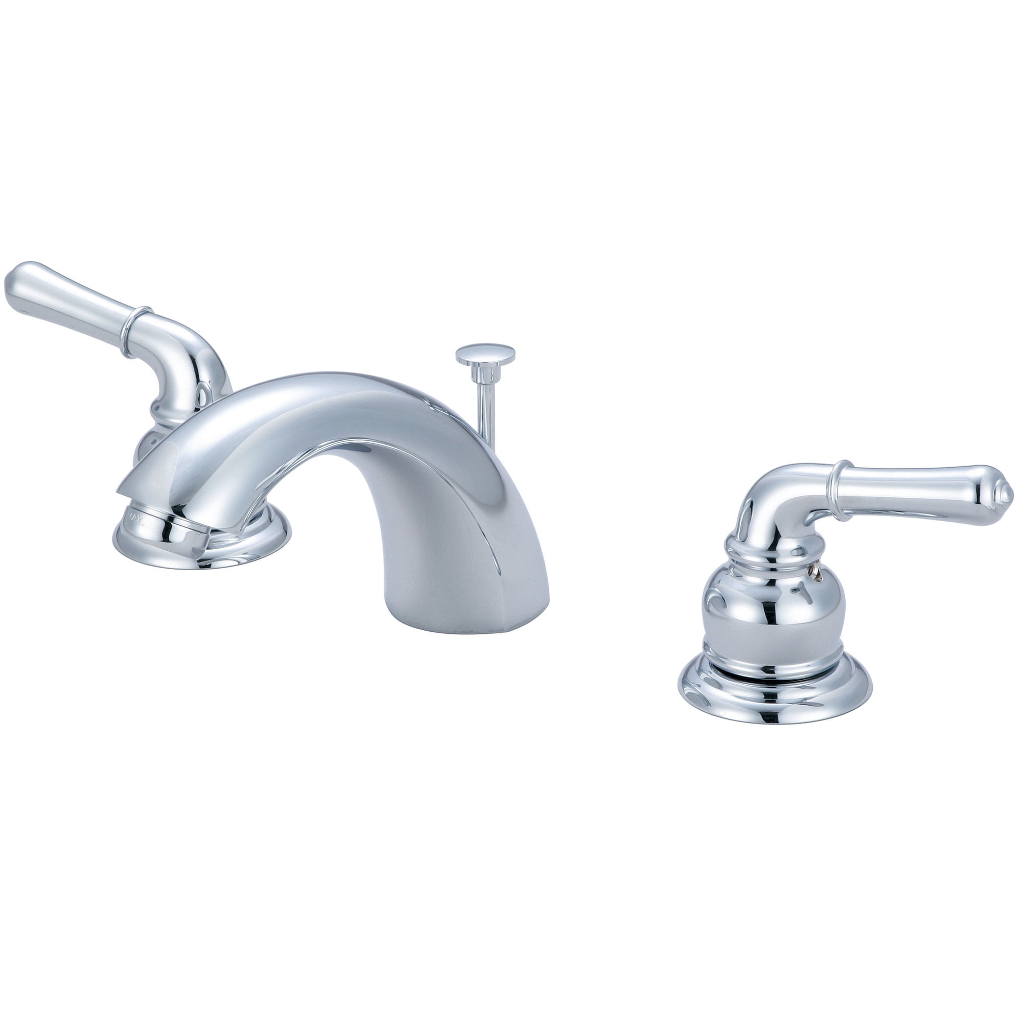 Chrome 2-Handle Widespread Bathroom Faucet with Drain Assembly