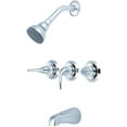 thumbnail image 1 of Olympia Faucets Triple Lever Handle Tub and Shower Faucet, 1 of 2