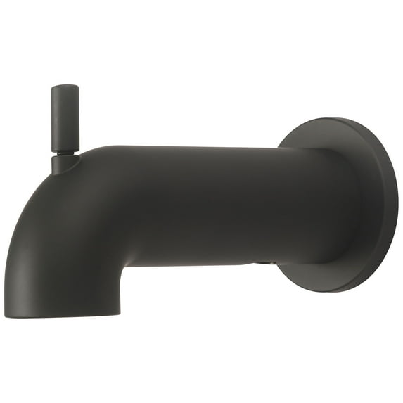 Olympia OP-640063-MB Extended Combo Diverter Tub Spout, Matte Black