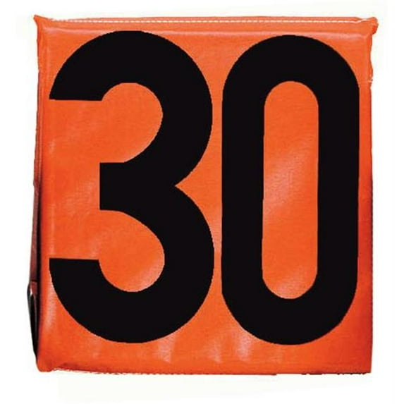Olympia Sports FB259P 12 in. Sideline Markers - Set of 11 (Black on Orange)
