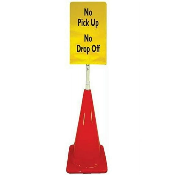 Olympia Sports SA790M Cone Sign Kit - NO PICK UP NO DROP OFF - yellow