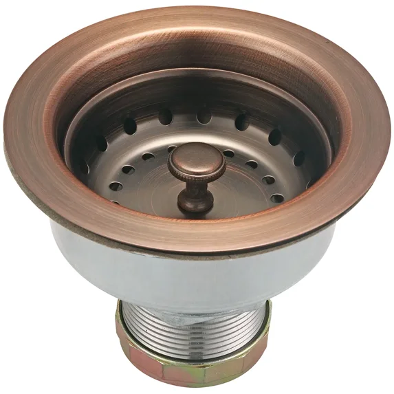 Olympia Faucets Stainless Steel Double Cup Basket Strainer in Oil Rubbed Bronze - ACS-300400-ORB
