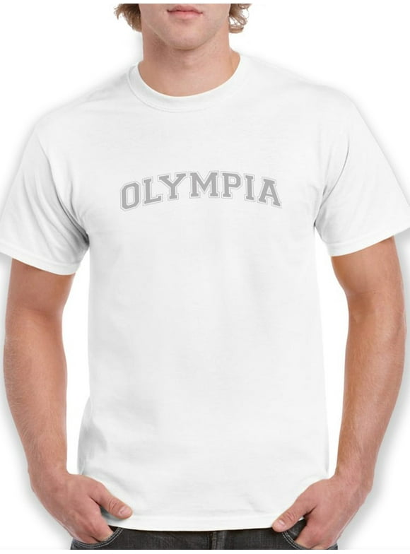 Olympia, Text. Men T-Shirt, Male 3X-Large