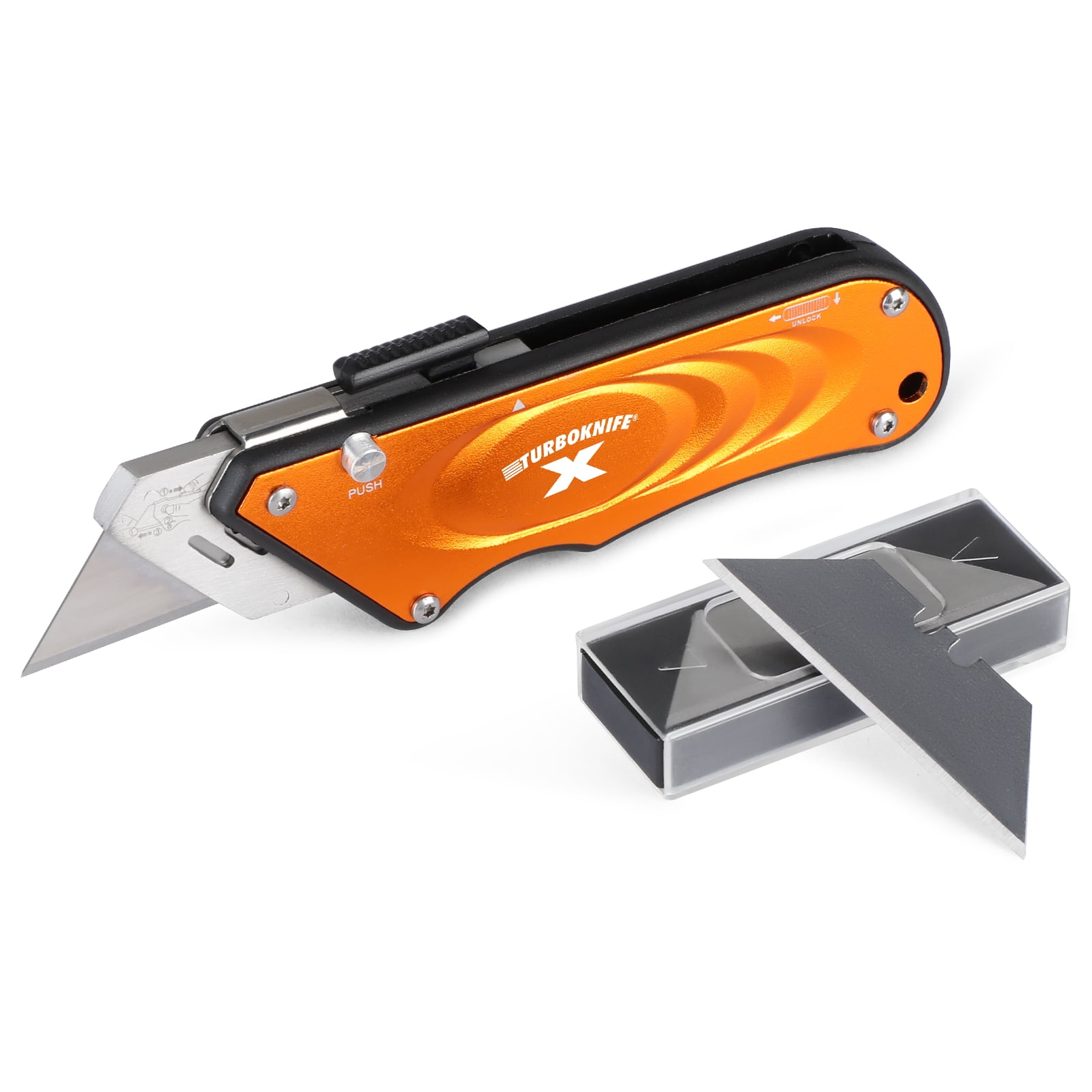 Olympia Tool 33-133 Gold x- Knife with Retractable Blade
