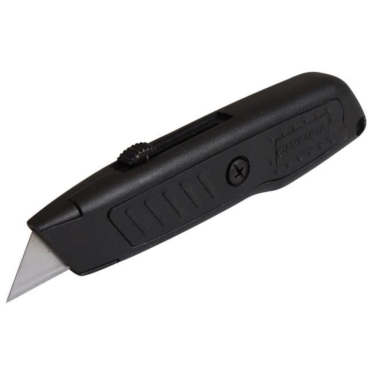 Olympia Tools 2006867 Cushion Grip Retractable Utility Knife, Black