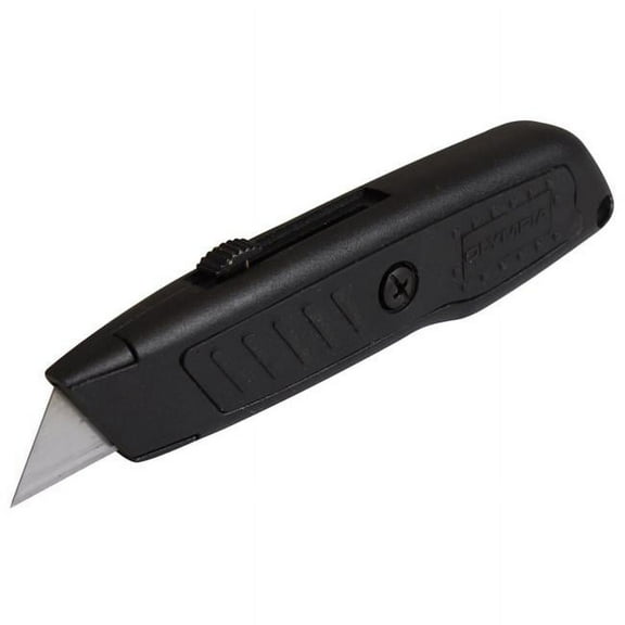 Olympia Tools 2006867 Cushion Grip Retractable Utility Knife, Black