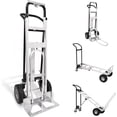 thumbnail image 1 of Olympia Tools 3-in-1 Aluminum Convertible Hand Truck - Heavy Duty Industrial Appliance Dolly 4-Wheel Platform Cart - Up to 1000 LBS Loading Capacity Mobility Moving Dolly - 3 Positions, 62" Height, 1 of 7