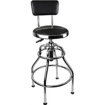 Olympia Tools 82-738 Adjustable Hydraulic Work Stool for Home and Bar, Black
