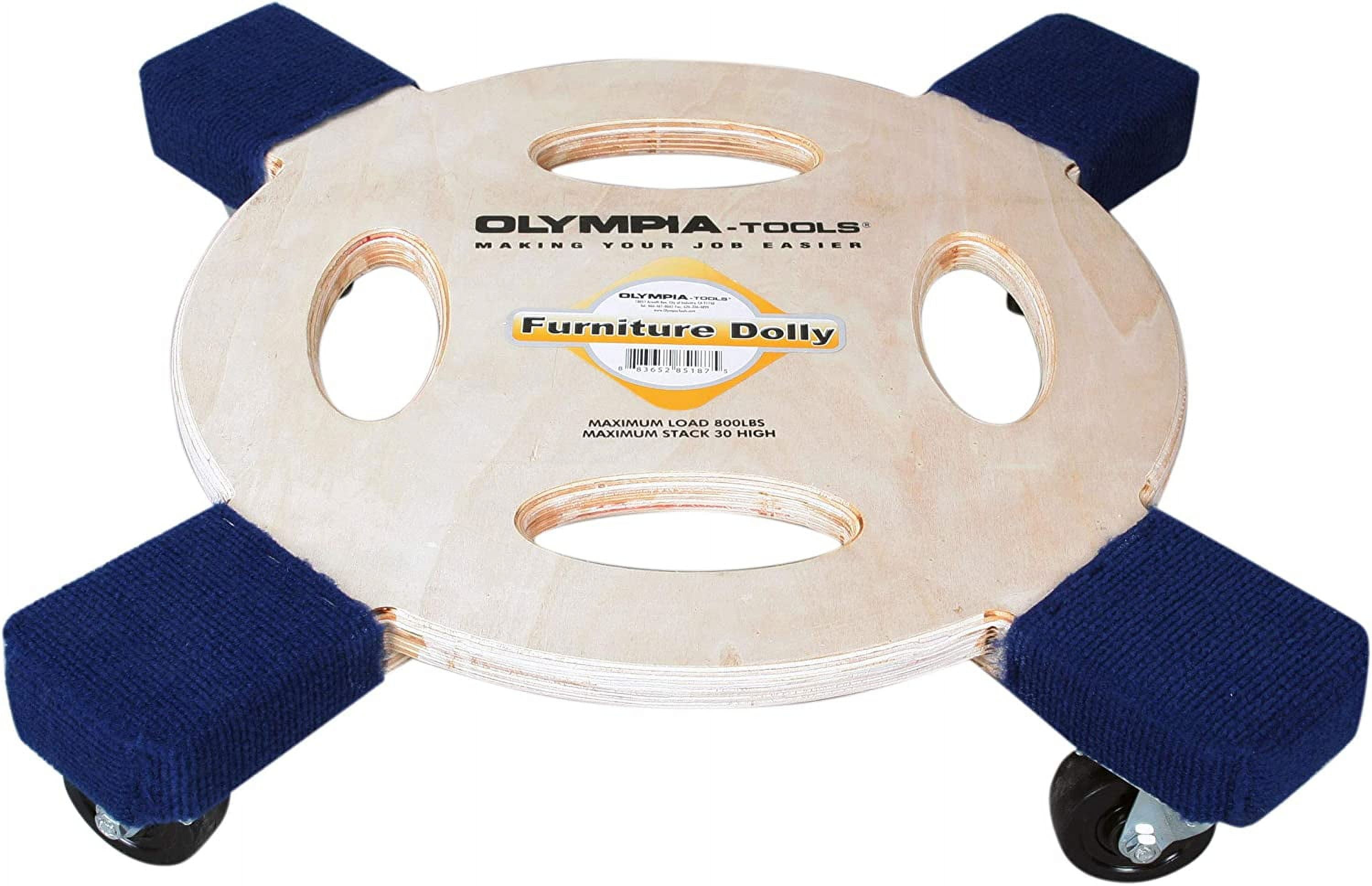 Round Wooden Furniture Dolly with Carpeted Corners