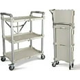 thumbnail image 1 of Olympia Tools 89-355 Pack N Roll Collapsible Service Cart, XL, 300LB Capacity, 3-Tiered, Gray, 1 of 8
