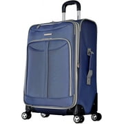 Olympia Tuscany 25 Expandable Vertical Rolling Case, Suitcase 25 Inch Denim Blue