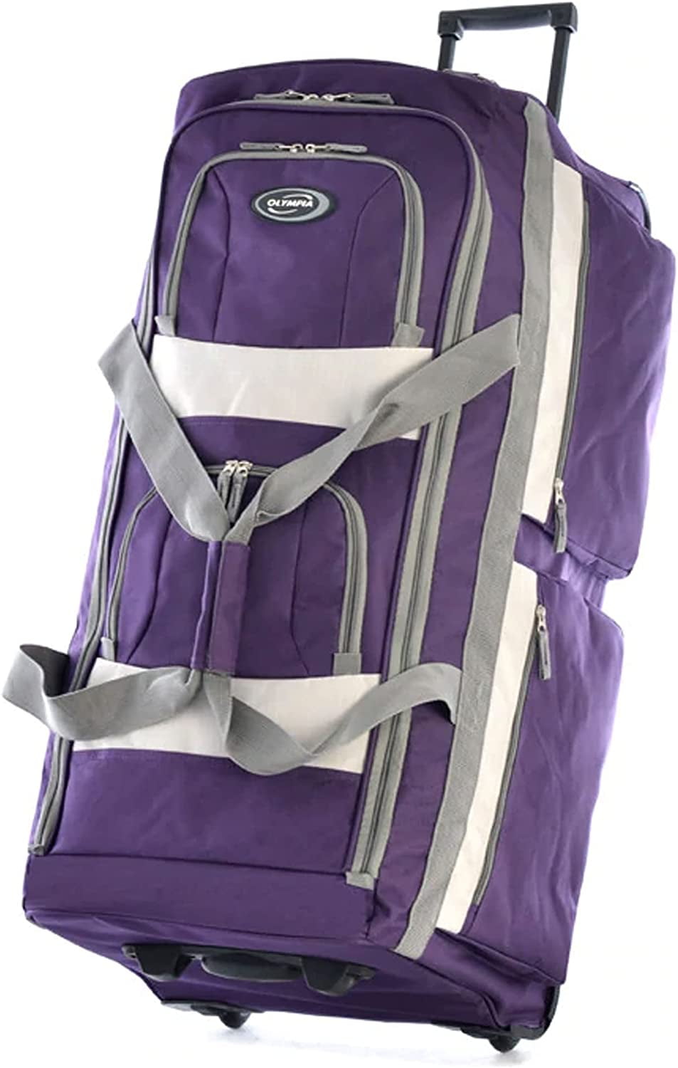Olympia Rolling Duffel Travel/Luggage Case, Dark Lavender