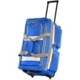 thumbnail image 1 of Olympia U.S.A. 33" 8-Pocket Wheeled Rolling Duffel Bag Water Resistant Luggage Lightweight for Travel, Royal Blue, 1 of 7