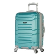 Olympia U.S.A. Denmark Expandable Hardcase Carry-On Luggage Spinner Suitcase with Laptop Compartment, Teal
