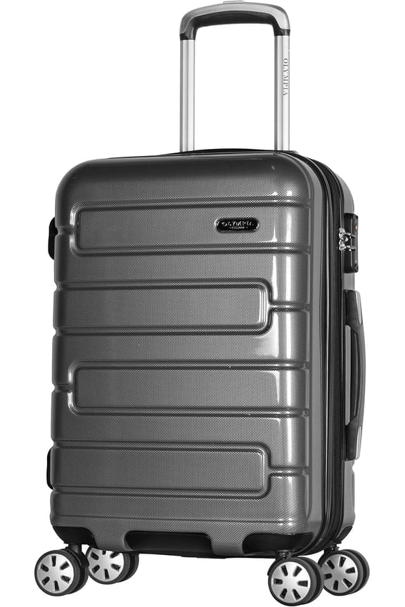 Nema 25-inch Luggage Expandable Lightweight Hardside Double 4 Wheel Spinner Suitcase with TSA Lock and Hidden Laptop Compartment