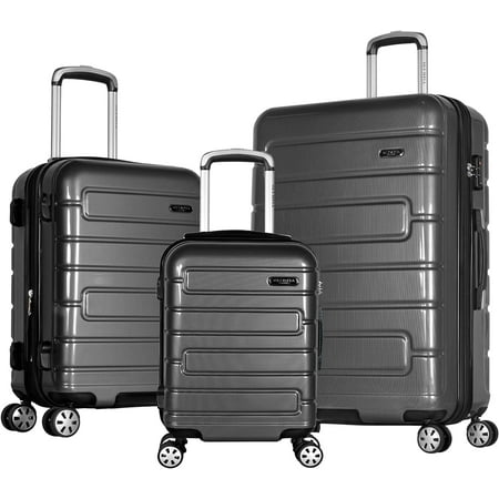 Olympia U.S.A. Nema 3-Piece Luggage Set Expandable Lightweight Hardside Double 4 Wheel Spinner Suitcase with TSA Lock 22-inch/ 25-inch/ 29-inch