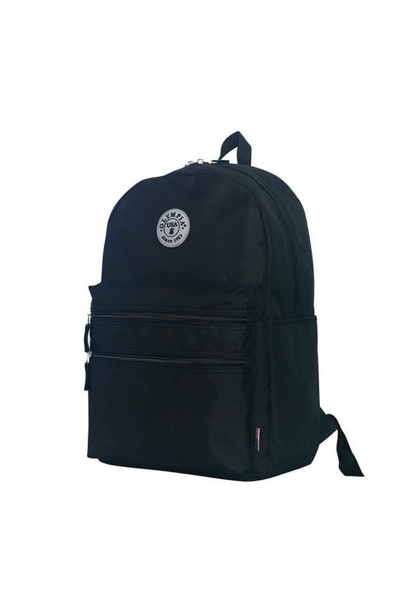 Olympia USA BP-1010-BLACK 18 in. Princeton Backpack, Black