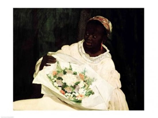 Olympia detail of the black servant 1863 Canvas Art - Edouard Manet (24 x 18)