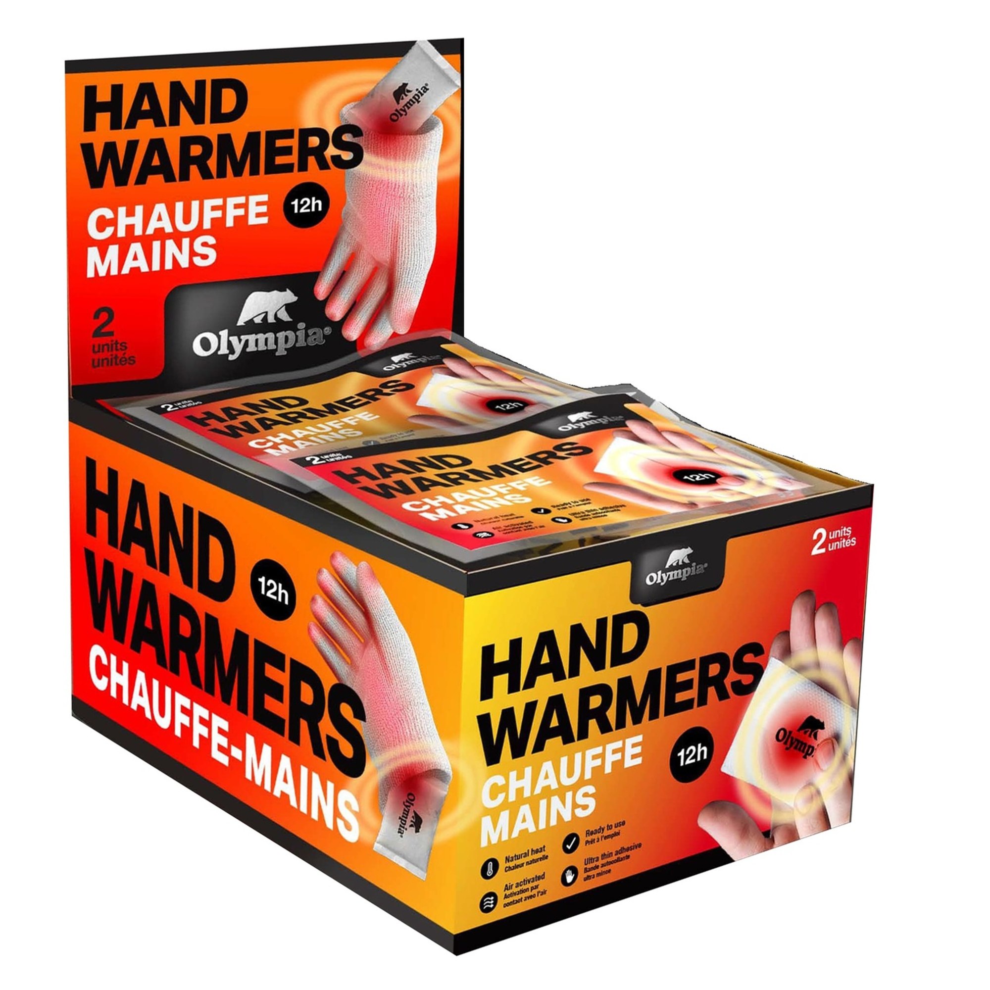 Olympia IHot Single Use Hand Warmers 40 Units Up To 12 Hours Of Long 