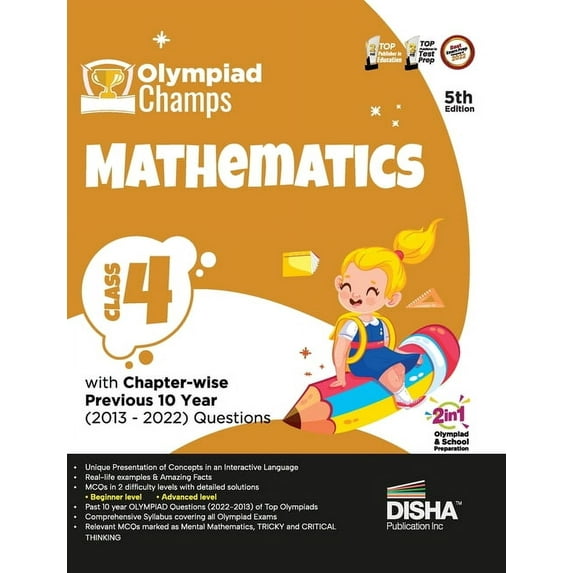 Olympiad Champs Mathematics Class 4 with Chapter-wise Previous 10 Year (2013 - 2022) Questions 5th Edition Complete Prep, (Paperback)