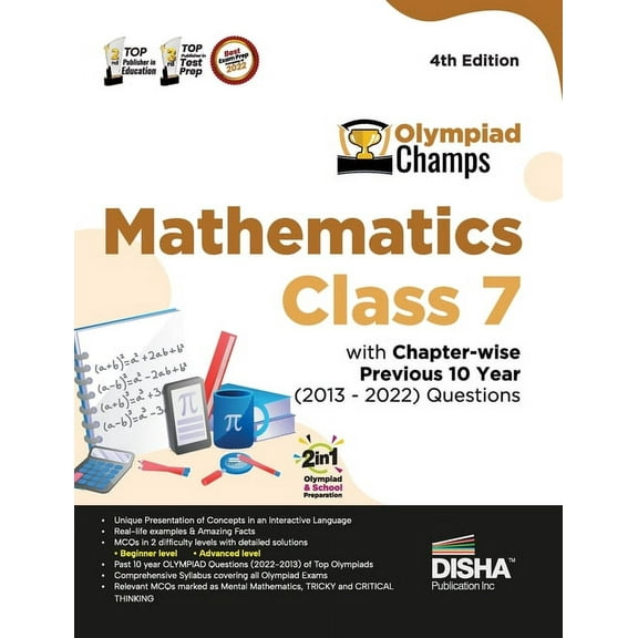 Olympiad Champs Mathematics Class 7 with Chapter-wise Previous 10 Year (2013 - 2022) Questions 4th Edition Complete Prep, (Paperback)