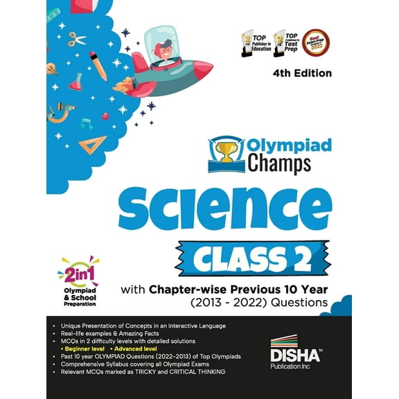 Olympiad Champs Science Class 2 with Chapter-wise Previous 10 Year (2013 - 2022) Questions 4th Edition Complete Prep Gui, (Paperback)