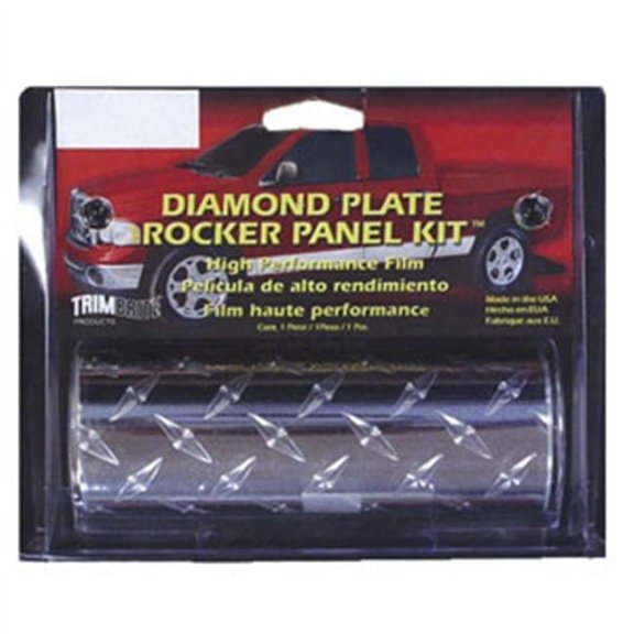 Olympian Athletics Easy Apply Vinyl Diamond Plate Rocker Kit 5 7xv8 in x 14 ft Graphics for Vehicles